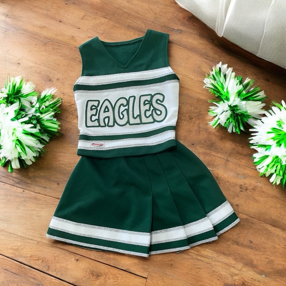 Philadelphia Eagles Kids Cheerleader‎ Matching Set - Green and White